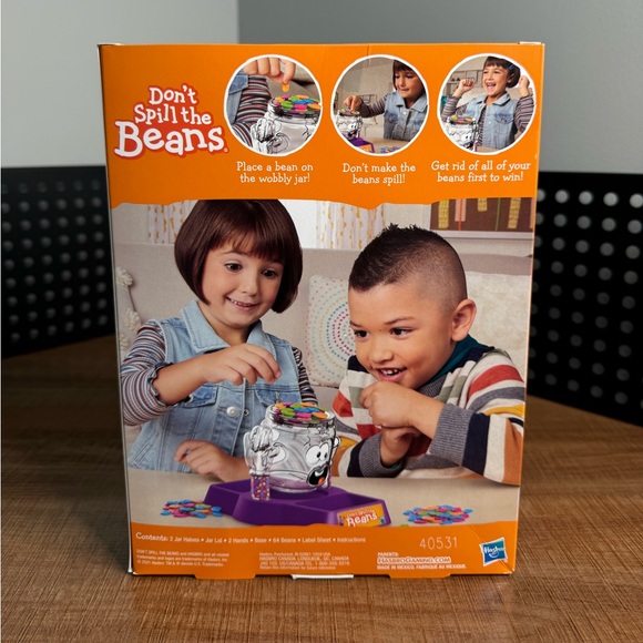 Hasbro Gaming Don't Spill The Beans Game for Kids, Preschool Games for 2 Players - Picture 3 of 6